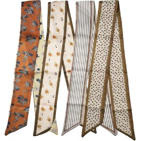 4 PCS of Scarf for Women, Scarf Headbands, Fashionable Scarves for Women Lightweight, Multifunctional Headscarf for Bag Hair Accessories