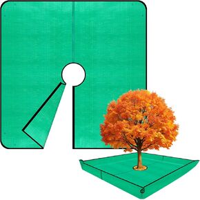 79 "x79" قماش القنب المناظر الطبيعية للتشذيب ، قطعة قماش القنب القنب للماء الحديقة مع حفرة 12 بوصة ، شذب القنب مع أبازيم الزاوية لجمع الأوراق والتثبيت
