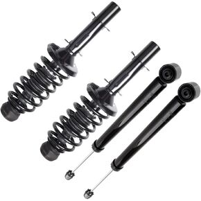 AUTOMUTO Complete Struts Assembly Front and Rear Pair Strut Shock Absorber Fit 1998-2010 Volkswagen Type 1,1999-2005 Golf,1999-2005 for Jetta