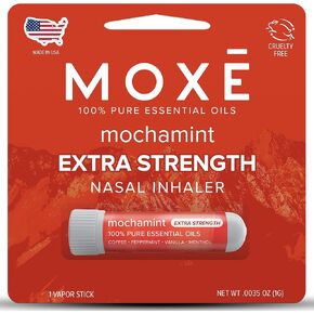 moxē قوة إضافية mochamint الأنف المستنشق | تنشيط Menthol & Rich Coffee Aroma من أجل الوضوح العقلي وإغاثة الجيوب الأنفية | صنع في الولايات المتحدة | الحد الأقصى للعلاج العطري للطاقة المنعشة