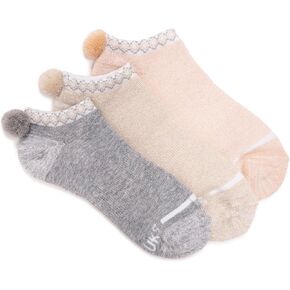 MUK LUKS 3 Pack Dream Step Low Cut w/Pom