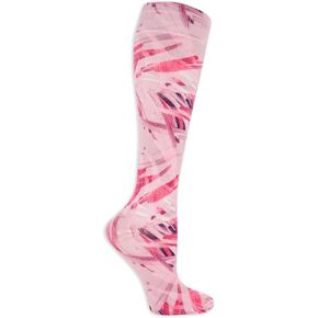 Dr. Scholl's Women's Graduated Compression Brush Print Knee High Socks 1 Pair Pack, Pink, Women's Shoe Size: 4-10