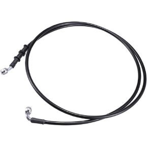 Motoforti 170cm AN3 M10 Car Hydraulic Brake Line Oil Hose Pipe Fitting 28° 90° Stainless Steel for Car Motorcycle Dirt Racing Bike Black Long-lasting