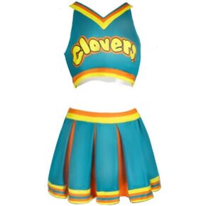 VintageCos Clovers Cosplay Costume Green Cheerleader Clovers Uniform Women Halloween Outfits