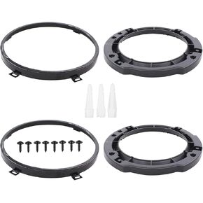 ApplianPar 7 Inch Headlight Mount Bracket with Round Headlamp Mounting Retaining Metal Ring Replacement for Jeep Wrangler JK 2007-2017 Front Left and Right