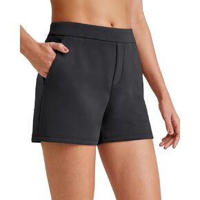 G4Free Casual Shorts for Women 4" High Waisted Sweat Shorts Summer Lounge Shorts with Pockets Smoofit Modal Soft