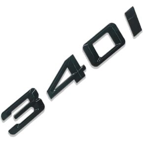 X7 Rear Emblem Badge Sticker Car Trunk Lid Nameplate Numbers Letters Decal Replacement for X7 Emblem (Gloss Black)
