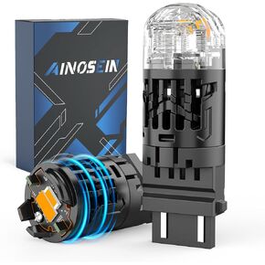 3157 Switchback LED Bulb with Built in Resistor & Turbofan, 30W 4000LM Amber and White 3057 4157 CANBUS Anti Hyper Flash Error Free for Front Turn Signal Blinker DRL Parking Light, Pack of 2 in Kuwait