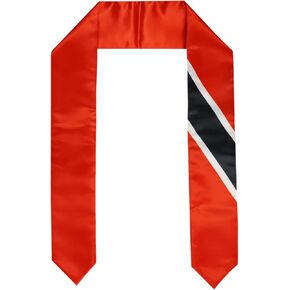 Trinidad Tobago Flag Graduation Stole Sash for Study Aboard International Students Abroad Adult Unisex- Cool Graduation Shawl Sash Stole Wraps Scraf