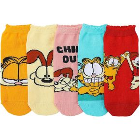 BioWorld Garfield & Odie Art Art Women's 5-Pair Cogss Socks