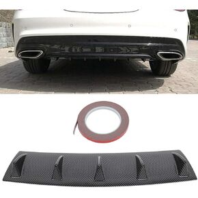 FINDAUTO PP Universal Rear Bumper Lip Diffuser Spoiler 5 Shark Fin Style Fits for Most Cars Trunk Lip Spoiler
