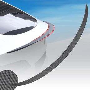 Spoiler Fit for 2020-2024 Tesla Model Y Accessories, ABS Material Rear Spoiler Wing for Model Y, OEM Rear Trunk Lip Sporty Appearance Accessories Trunk Spoiler for Model Y (Carbon Fiber)