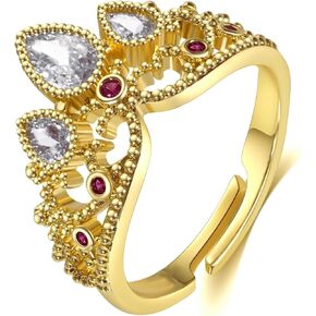 Rapunzel Princess Inspired Ring Fairy Tale Royal Jewelry for Birthdays, Halloween Costumes Accessories