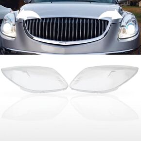 1 Lens Lens Lens Pair يناسب Buick Enclave 2008 2009 2010 2011 2012 غطاء عدسة المصباح الأمامي اليسار + اليمين