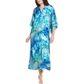 Natori womens Wisteria Garden Butterfly Caftan