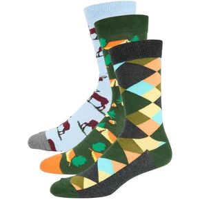 Happy Socks HS In The Woods 3-Pack Socks, Light Blue