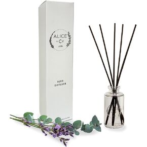 Reed Diffuser | Fairfield by Marriott | Lavender & Eucalyptus Reed Diffuser for Home | 4 oz. Glass Bottle | 12 Black Reeds