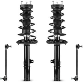 Rear Struts w/Coil Spring & Sway Bar Links for 2004-2006 Toyota Camry / 2004-2006 Lexus ES330 (Exc. Adaptive Variable Suspension), Shock Absorber Assembly Replace 172207 172208 K90345, 4PCS