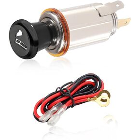 Car Cigarette Lighter, DC 12V Auto Cigarette Lighter Socket Plug Element, Cigarette Lighter with Cable for Most Cars, Trucks, Trailers, RVs, Boats, Universal Car Accessories
