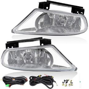 RP Remarkable Power, Fog Lights for 2005 2006 2007 Odyssey Chrome Driving Bumper Lamps with Wiring Harness& Switch Clear Lens Light Kit FL7114
