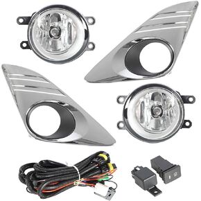 WFLNHB 1 Pair Fog Light Replacement for Toyota Camry L LE XLE 2012-2014 Driving Fog Lamps with Bulb+Switch+Bezel Kit 81220-06071 81210-06071