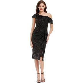 BABEYOND 1920s Dresses for Women - Flapper Dresses 1920s Gatsby with One-Shoulder Design Evening Party Dress