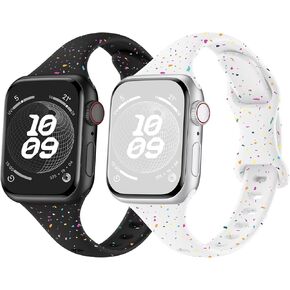 سوار رياضي متوافق مع سوار ساعة Apple 38 مم 40 مم 41 مم 42 مم 44 مم 45 مم 49 مم للنساء والرجال، حزام سيليكون ناعم من البلاستيك المعاد تدويره لسلسلة iWatch 9 8 7 6 5 4 3 2 1 Ultra SE