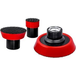 3Pcs 1" 2" 3" Hook and Loop Backing Pad, M14 Thread Sanding Backer Pad Buffer Backing Plates Car Polishing Tool forAngle Grinder Buffer Pads Polisher Sanding Polishing Red