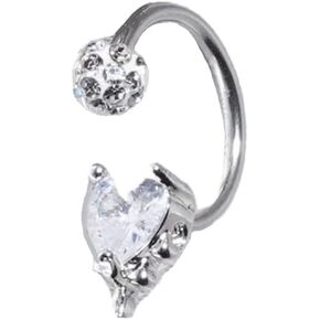 16G CZ RIP LIP RINGS الفولاذ المقاوم للصدأ الفولاذ المقاوم للصدأ مجوهرات للنساء البريق كرات ديسكو المجوهرات المجوهرات العمودية على شكل حرف C أطواق الشفاه مثقبة المجوهرات 8/10/12 ملم