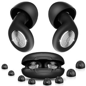 Ear Plugs for Sleeping Noise Cancelling, Super Soft Reusable Ear Plug, 25dB Earplugs for Noise Reduction, Ear Plugs for Concerts, Suitable for Noisy Environments, Travel,Hearing Protection (Black)