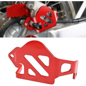 Rear Caliper Guard for Honda XR650L 1993-2023, Motorcycle Billet Aluminum Rear Brake Protector Rock Guard Replacement (Red)