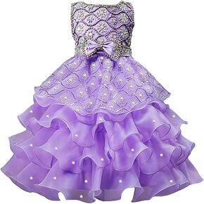 Handmade Beaded Rhinestone Girl Dress Birthday Formal Party Wedding Dresses Beauty Pageant Dress