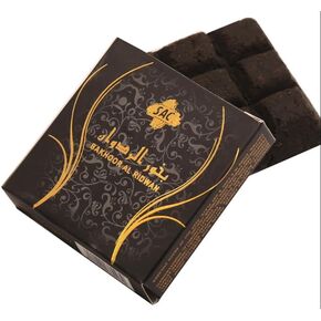 SAC Bakhoor Al Ridwan Incense Bar 1.2 Oz (35g) by SAC - High Grade Premium Incense of Sandalwood Powder, Oud Powder, Musk and Perfumery Sugar | 9 Bricks Assorted Scents in One Square Shape