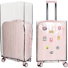 Clear Luggage Covers PVC Suitcase Cover Thicken Protectors Waterproof Cover for Luggage (28-inch)