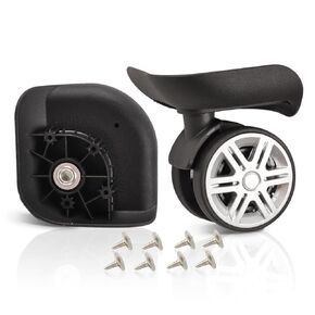 Suitcase Wheels Replacement with Screw, 1 Pair Mute Double Row Luggage Wheels Replacement Trunk Wheels Luggage Travel Suitcase Wheels for Luggage Kits Suitcase Replacement Wheels Loadbearing, Flexible