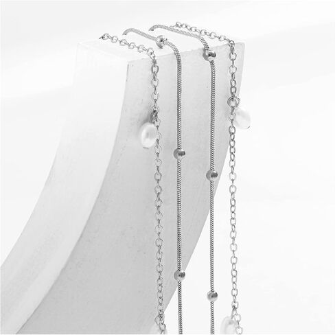 2pcs صيف سلسلة من الخصر المزيج المعدنية البيكيني متعددة الطبقات الخصر البطن سلسلة مثير الشاطئ حبات الجسم بؤلؤة سلسلة الخصر البسيطة للنساء in Kuwait