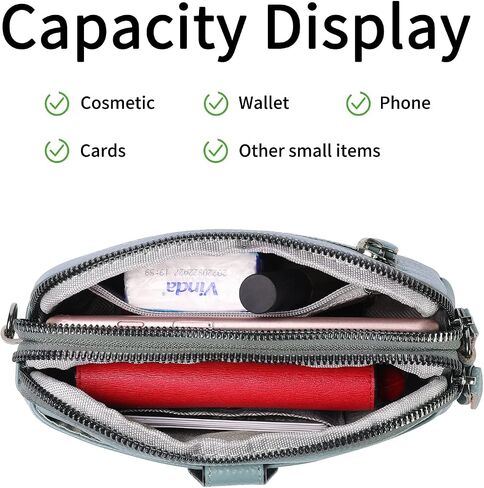 GAEKEAO Crossbody Bags for Women Small Vegan Leather Shoulder Purse Cross Body Bag Handbags with Wristlet Top Zipper in Saudi Arabia