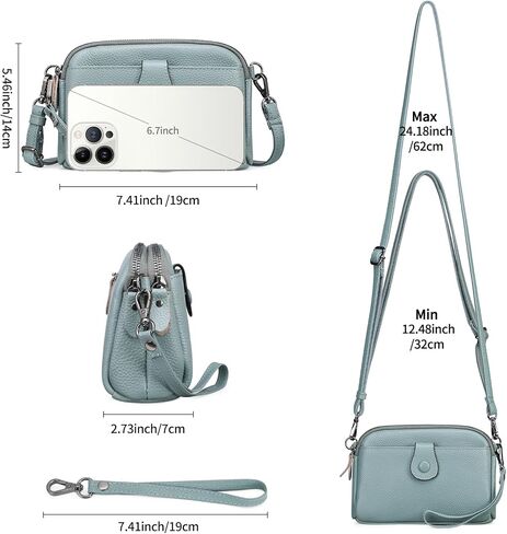 GAEKEAO Crossbody Bags for Women Small Vegan Leather Shoulder Purse Cross Body Bag Handbags with Wristlet Top Zipper in Saudi Arabia