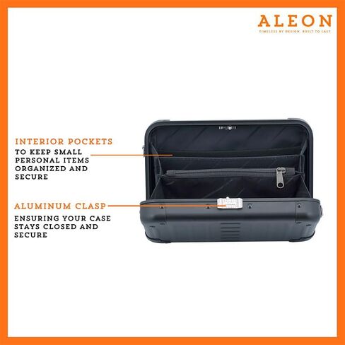Aleon Aluminum Crossbody Personal Case - Compact Over Shoulder & Bag for Travel - Fashionable Crossbody Bag (Onyx) in Saudi Arabia