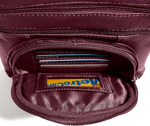TOVOSO Crossbody Bag for Women, Genuine Leather Multi-Pocket Purse with Adjustable Strap, RFID Protection, Built-In Wallet in Saudi Arabia