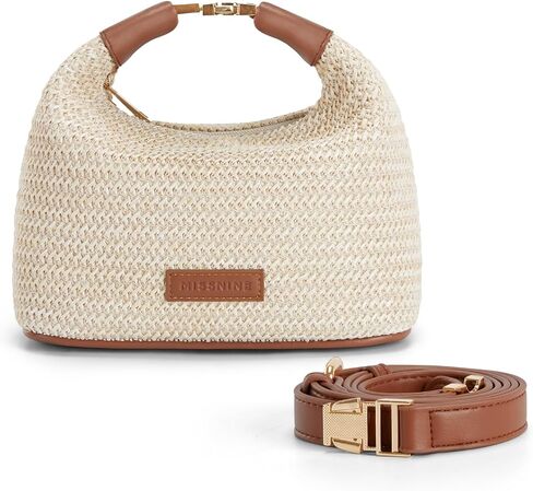 Missnine Small Straw Purse for Women Summer Woven Purses Raffia Vacation Top Handle Satchel Handbag in Saudi Arabia