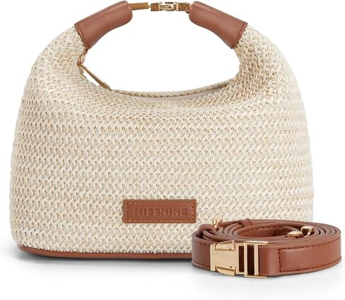 Missnine Small Straw Purse for Women Summer Woven Purses Raffia Vacation Top Handle Satchel Handbag in Saudi Arabia