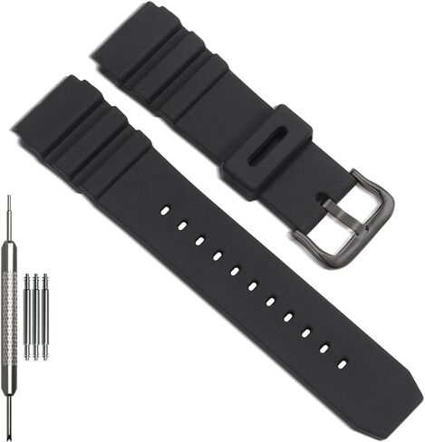 Silicone strap Compatible with Casio MDV106 AMW320 sereis Unisex Diver Watch Band MDV-106 Rubber Replacement Wristband in Saudi Arabia