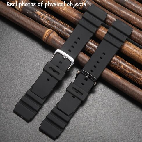 Silicone strap Compatible with Casio MDV106 AMW320 sereis Unisex Diver Watch Band MDV-106 Rubber Replacement Wristband in Saudi Arabia