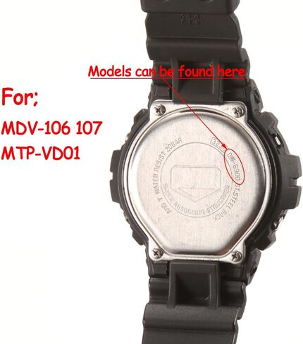 Silicone strap Compatible with Casio MDV106 AMW320 sereis Unisex Diver Watch Band MDV-106 Rubber Replacement Wristband in Saudi Arabia