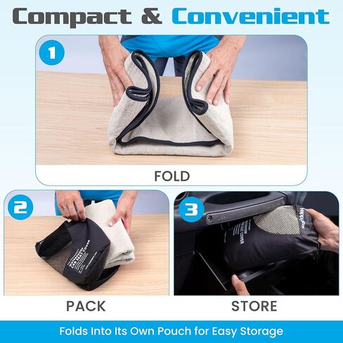 Happeseat Waterproof Car Seat Cover & Protector – Universal Fit Car Seat Towel Cover – Non-Slip Backing, Easy Install & Storage, Machine Washable, Fits Front & Back, Sand in Kuwait