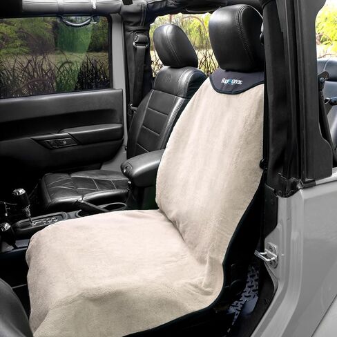Happeseat Waterproof Car Seat Cover & Protector – Universal Fit Car Seat Towel Cover – Non-Slip Backing, Easy Install & Storage, Machine Washable, Fits Front & Back, Sand in Kuwait