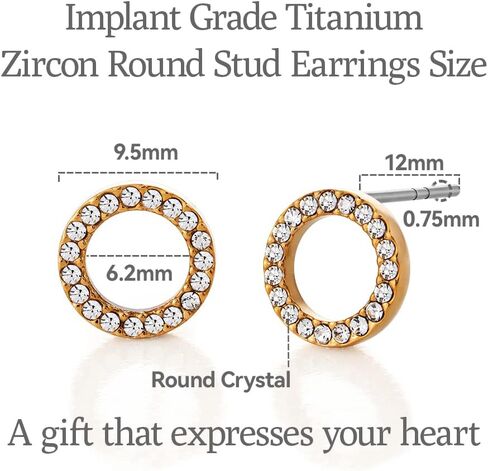 Limerencia G23 Pure Titanium hypallergenic arics ، F136 Gradant Grade Titanium Studs مناسبة للآذان الحساسة للمجوهرات الحساسة للمجوهرات in Kuwait