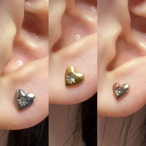 Limerencia G23 Pure Titanium hypallergenic arics ، F136 Gradant Grade Titanium Studs مناسبة للآذان الحساسة للمجوهرات الحساسة للمجوهرات in Kuwait