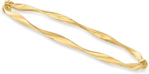 Canaria Italian 10kt Yellow Gold Twisted Bangle Bracelet in Saudi Arabia